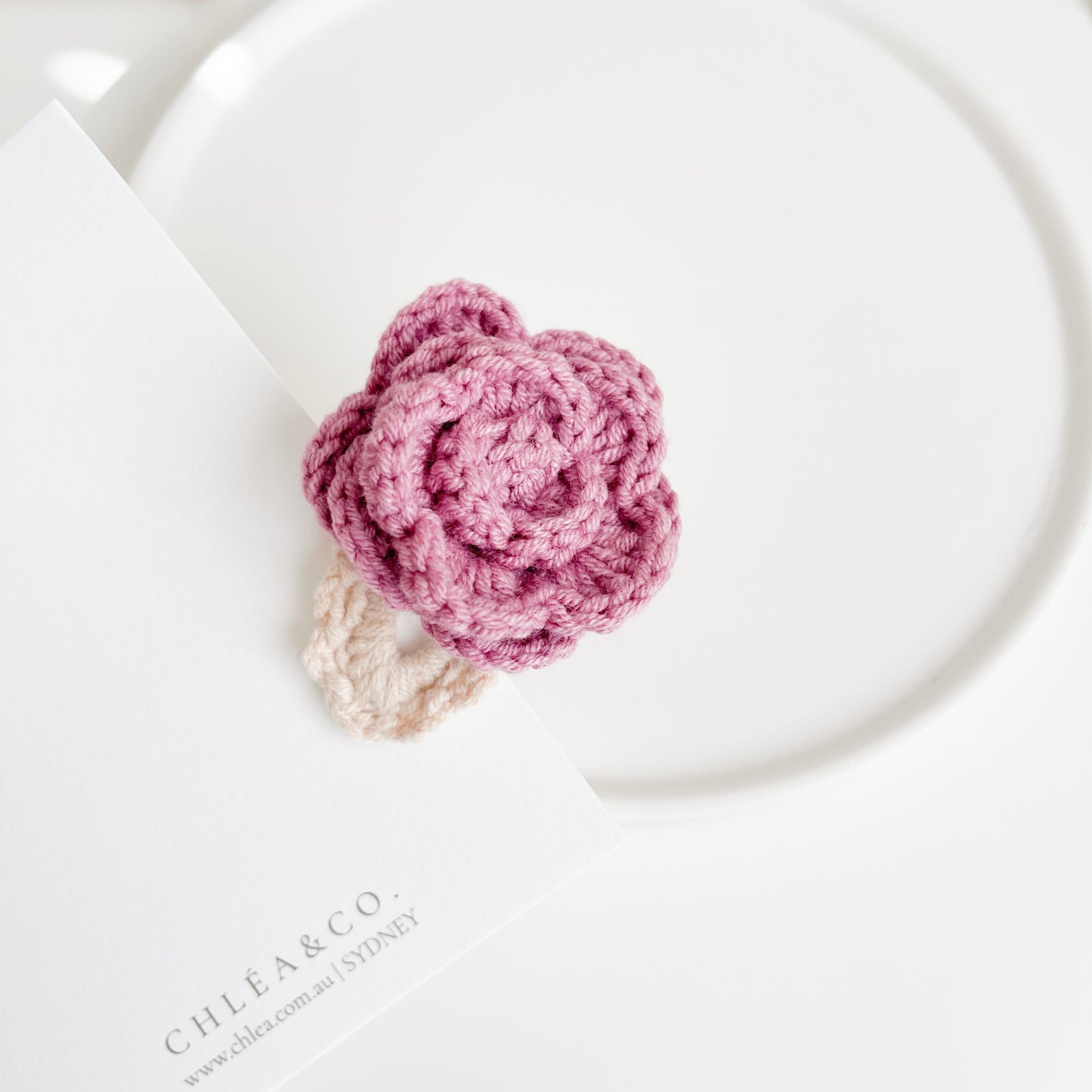 Agatha Rose Crochet Hair Clip