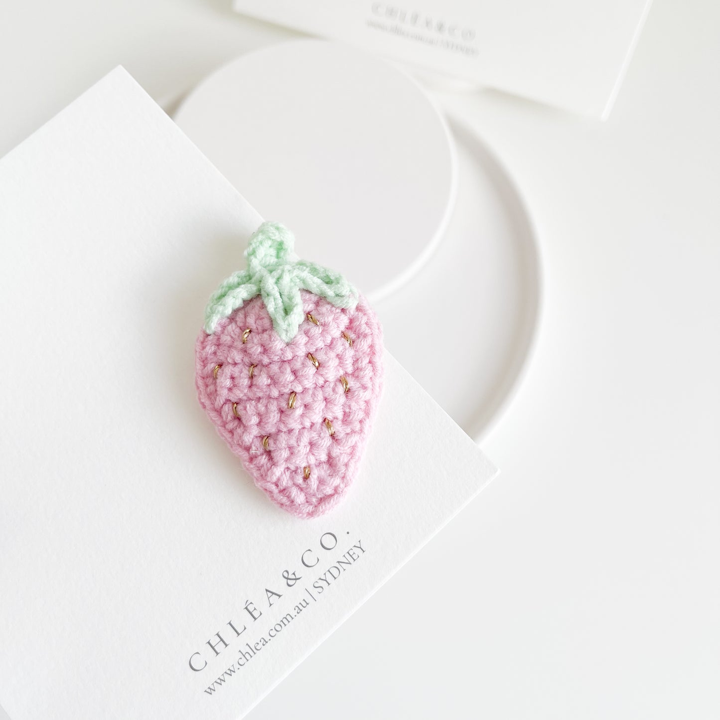 Strawberry Sweet Crochet Clip