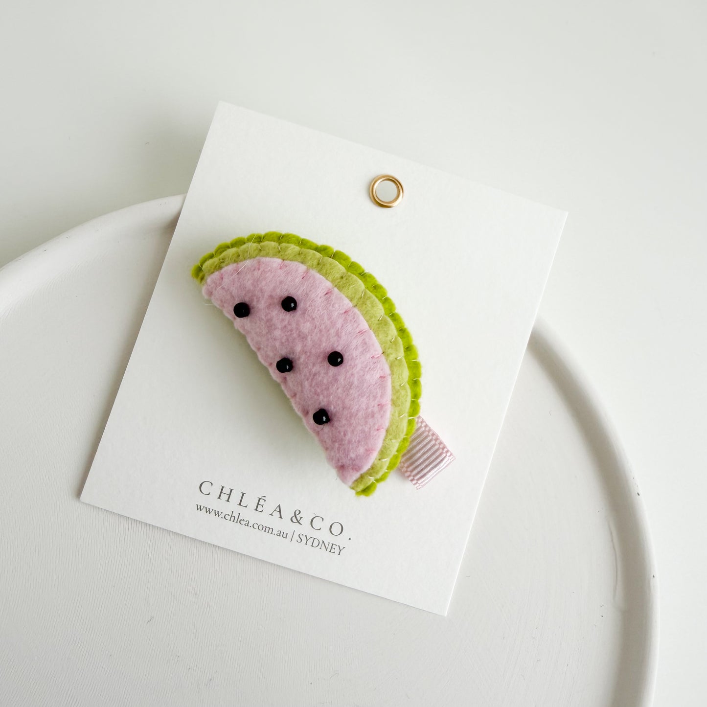 Watermelon Felt Clip