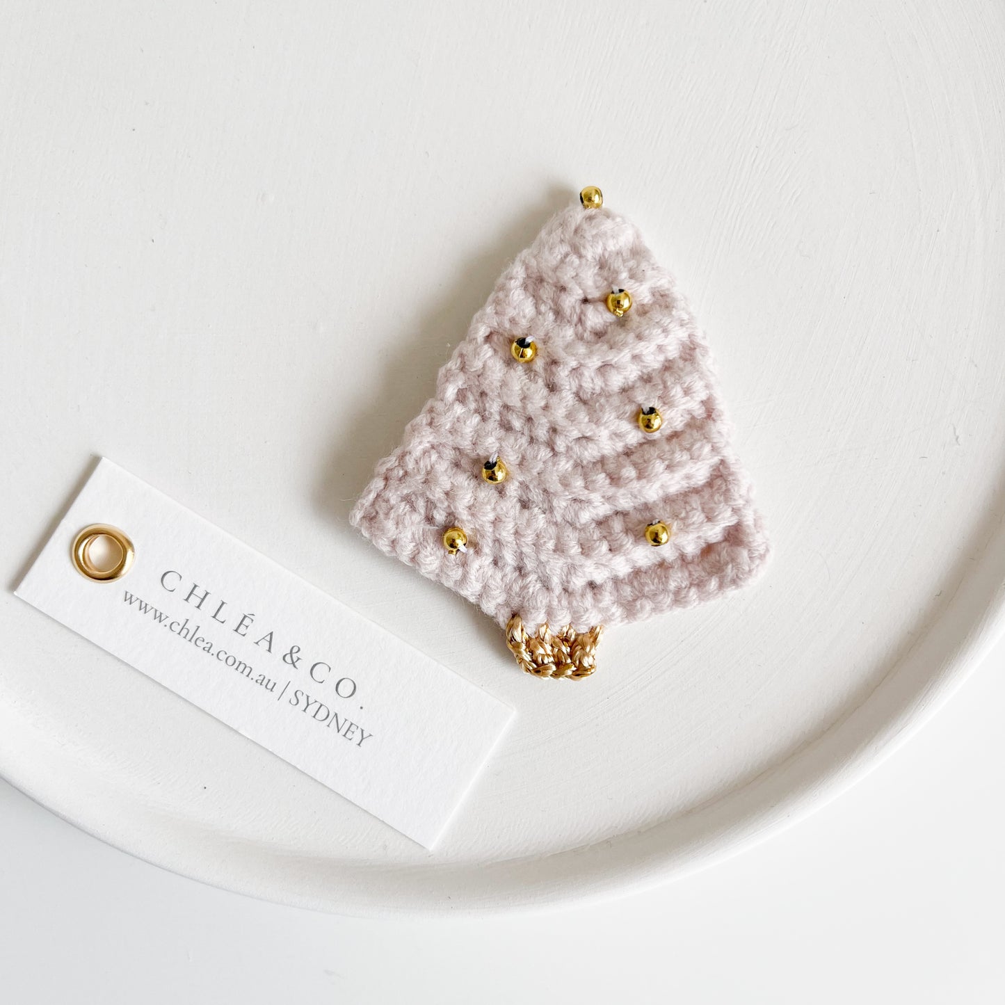 Pastel Christmas Tree Hair Clip