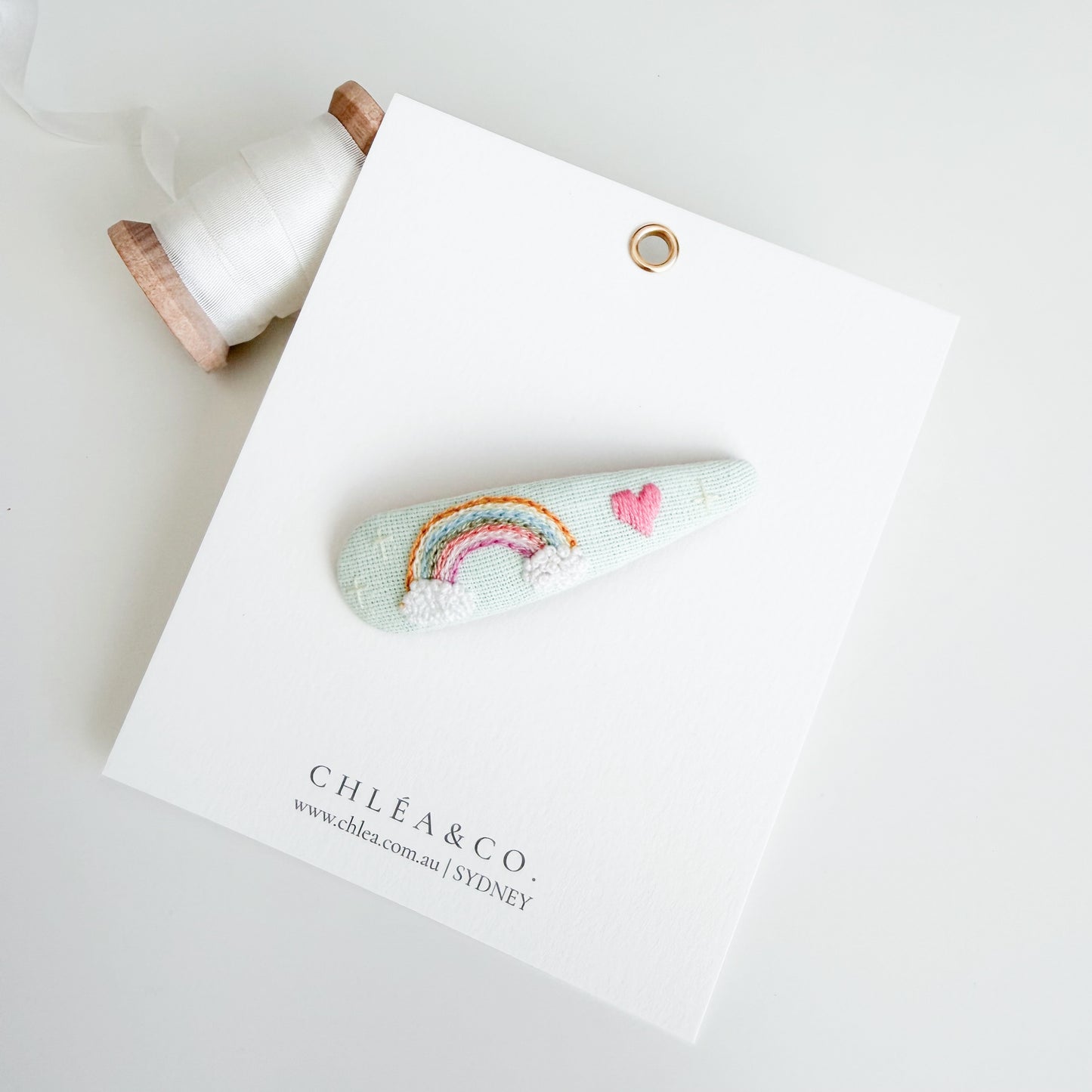 Rainbow | Embroidered Hair Clip