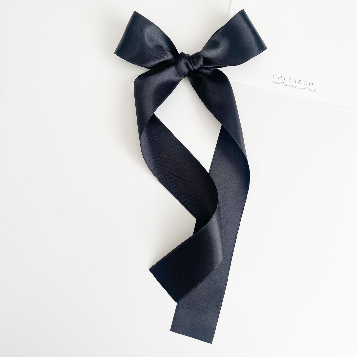 Signature Satin Long Tail Bow | Large