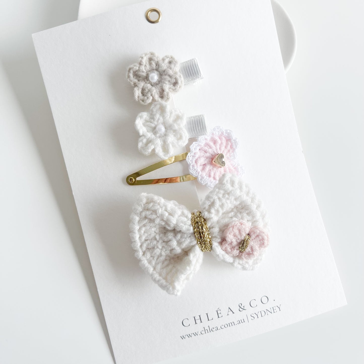 Joy Crochet Clip Set