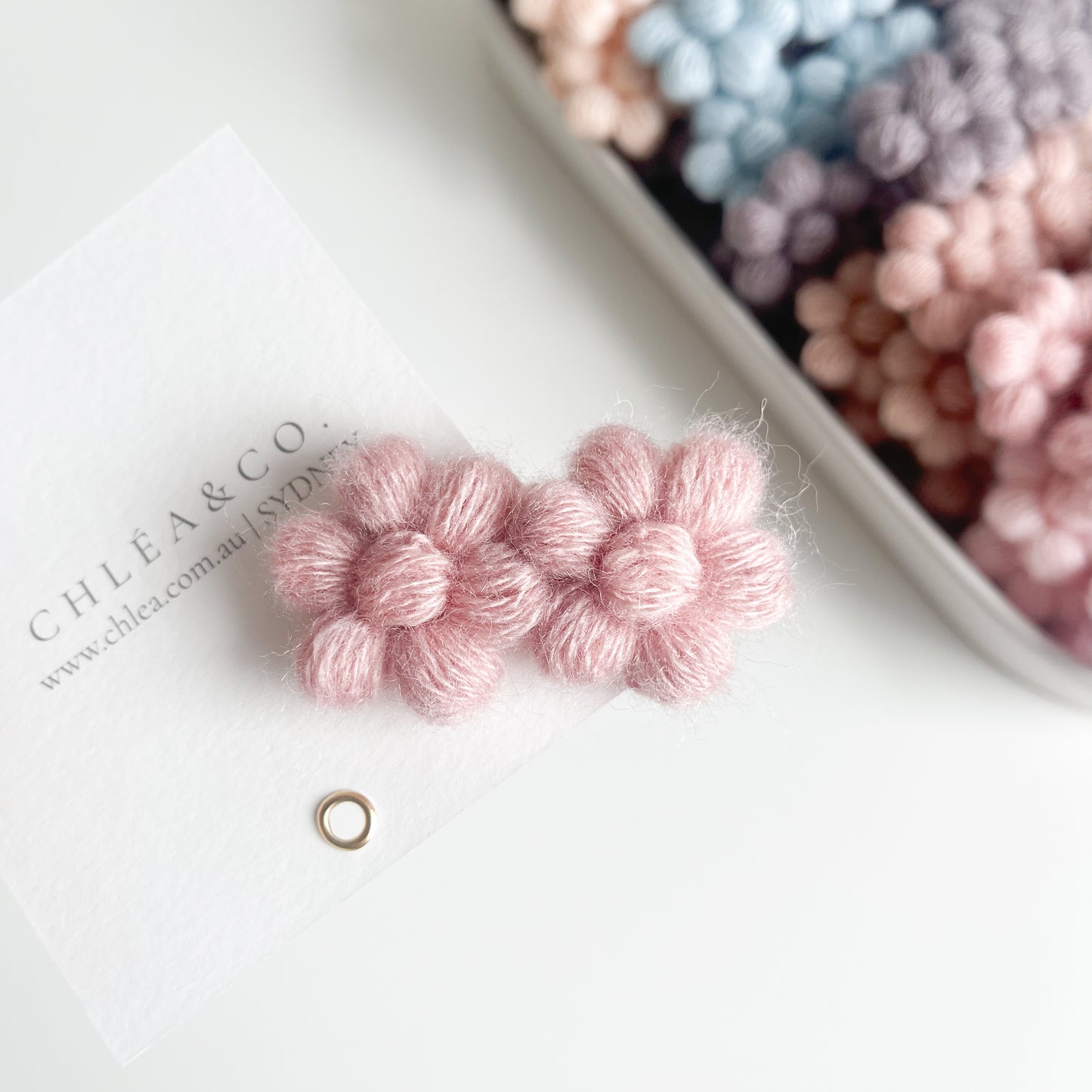 Daisy Dove Crochet Hair Clip