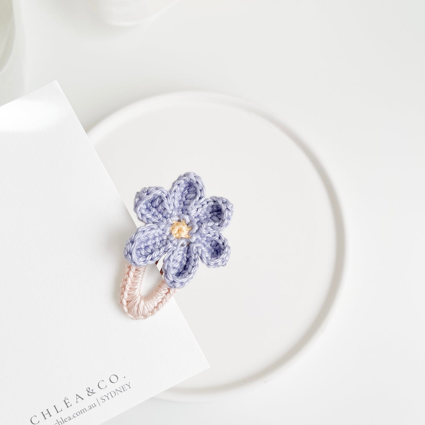 Primrose Petal Crochet Hair Clip