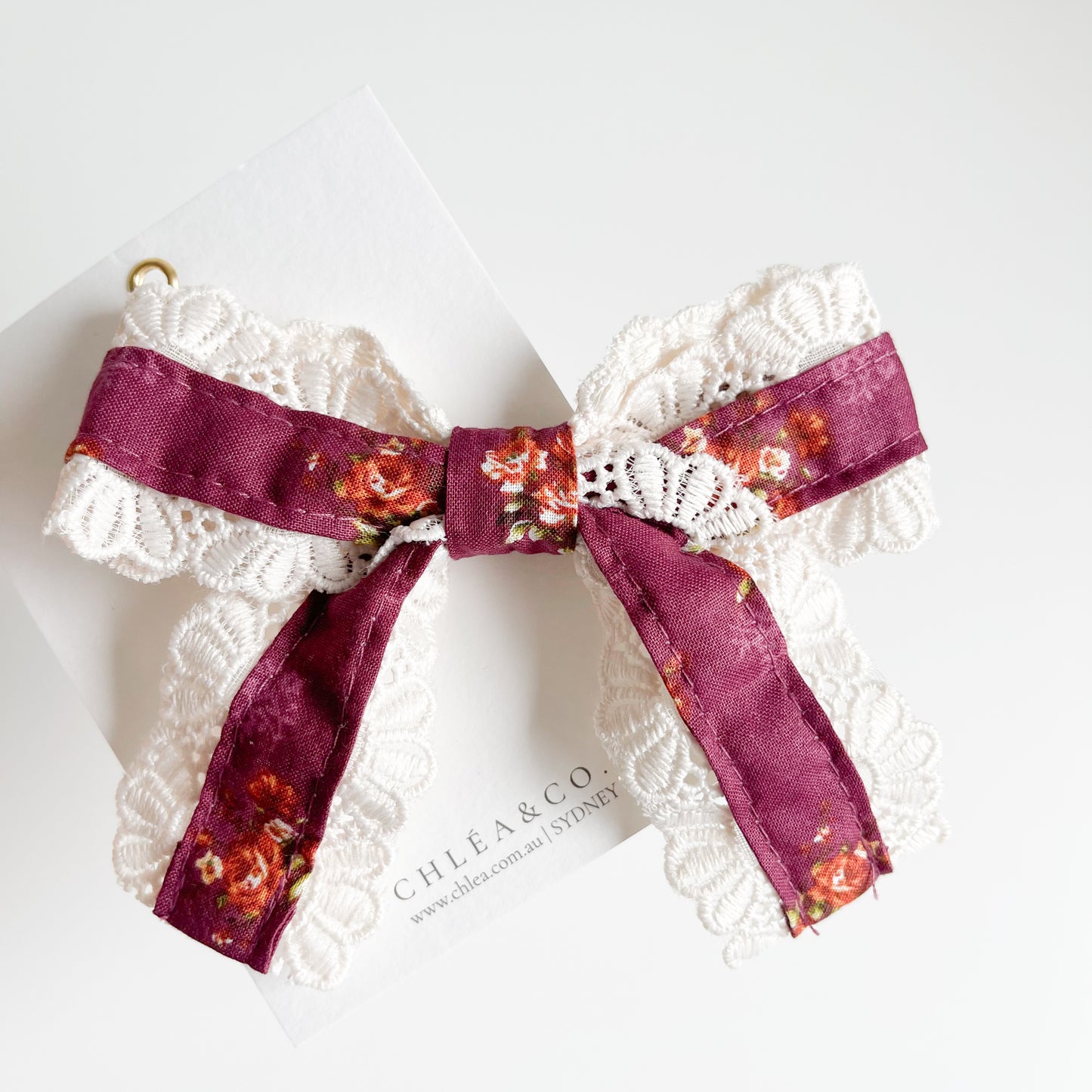 Rose Petal Lace Classic Bow