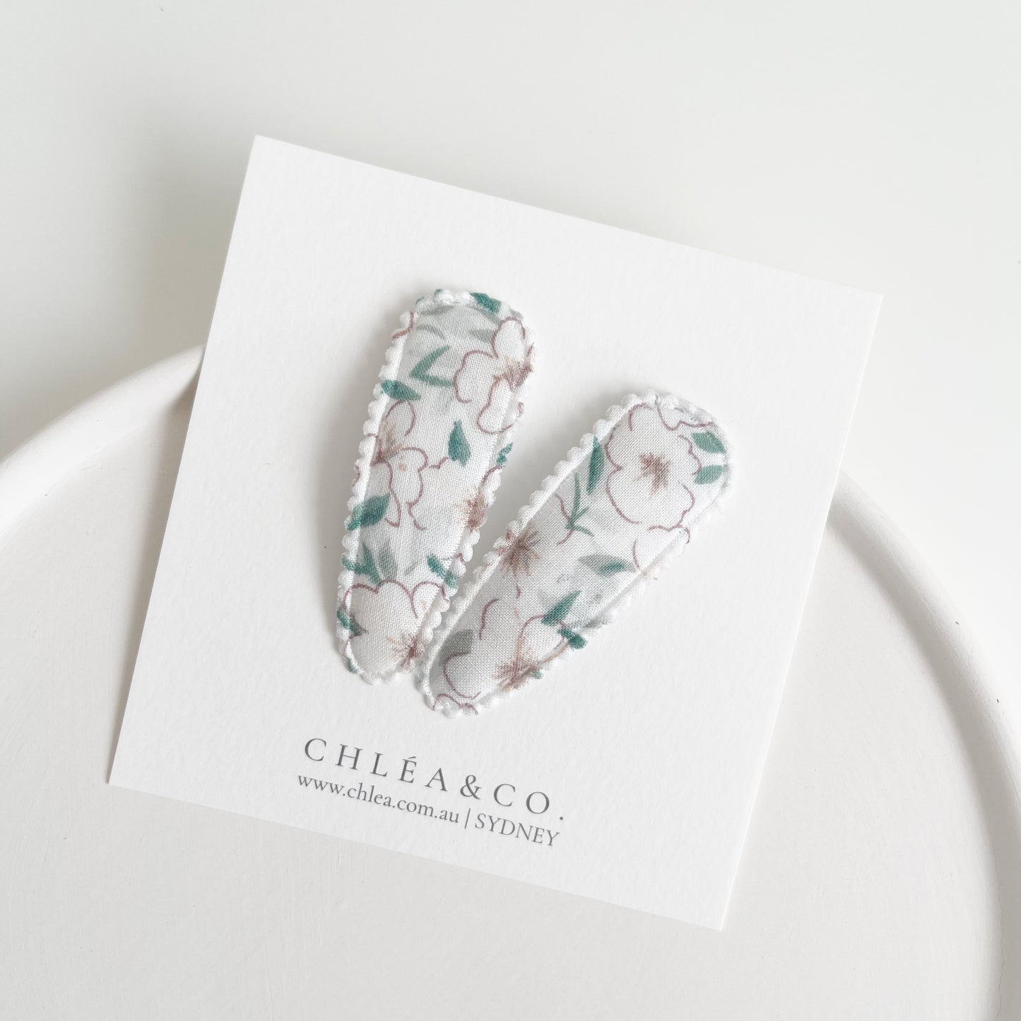 Heidi Fabric Covered Snap Clip