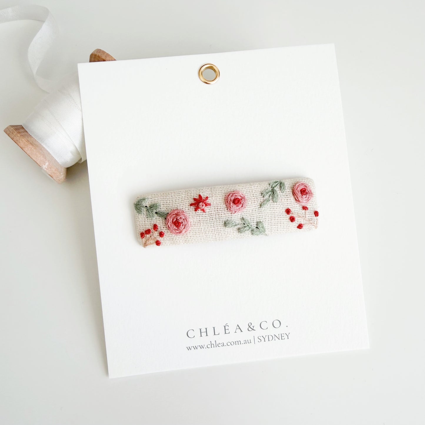 Embroidered Hair Clip | Rosie Posie