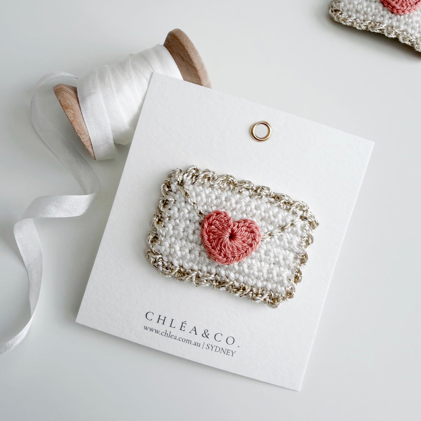 Mama's Letter Crochet Hair Clip