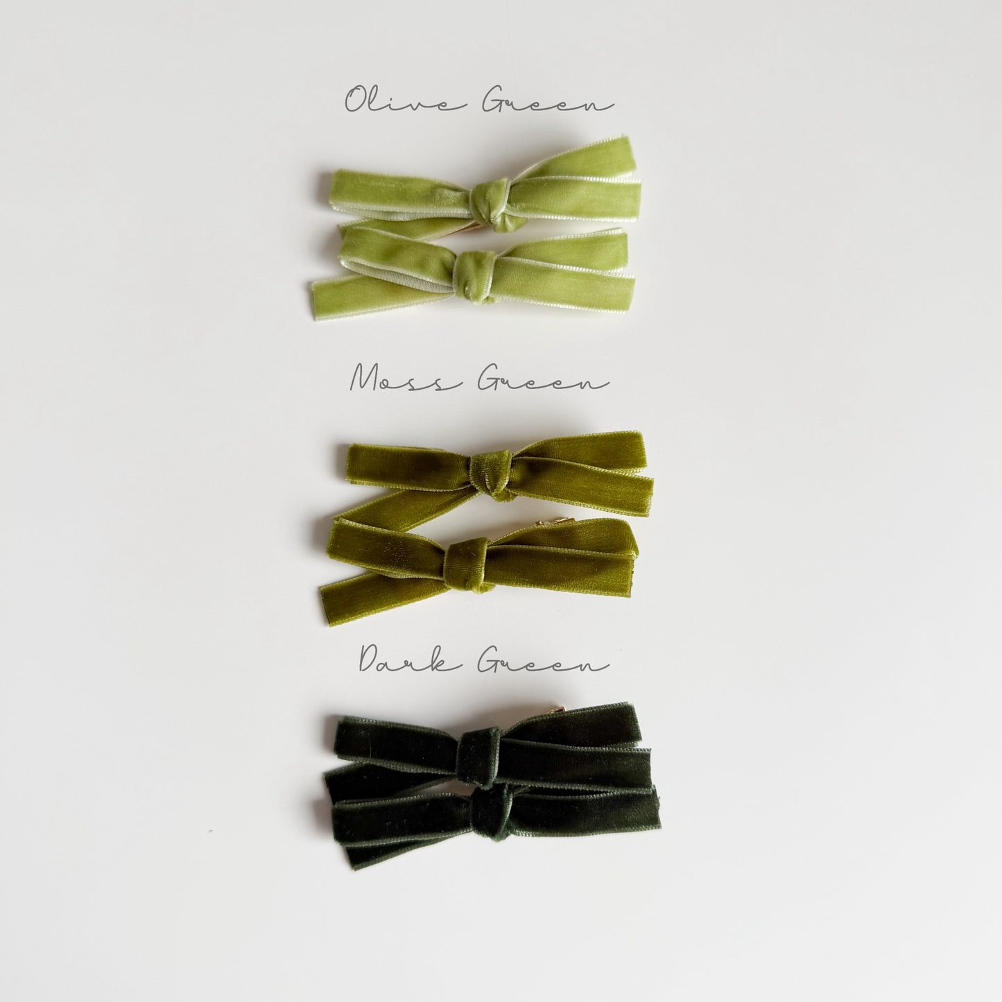 Velvet Bows | Set of 2 Dainty Bows
