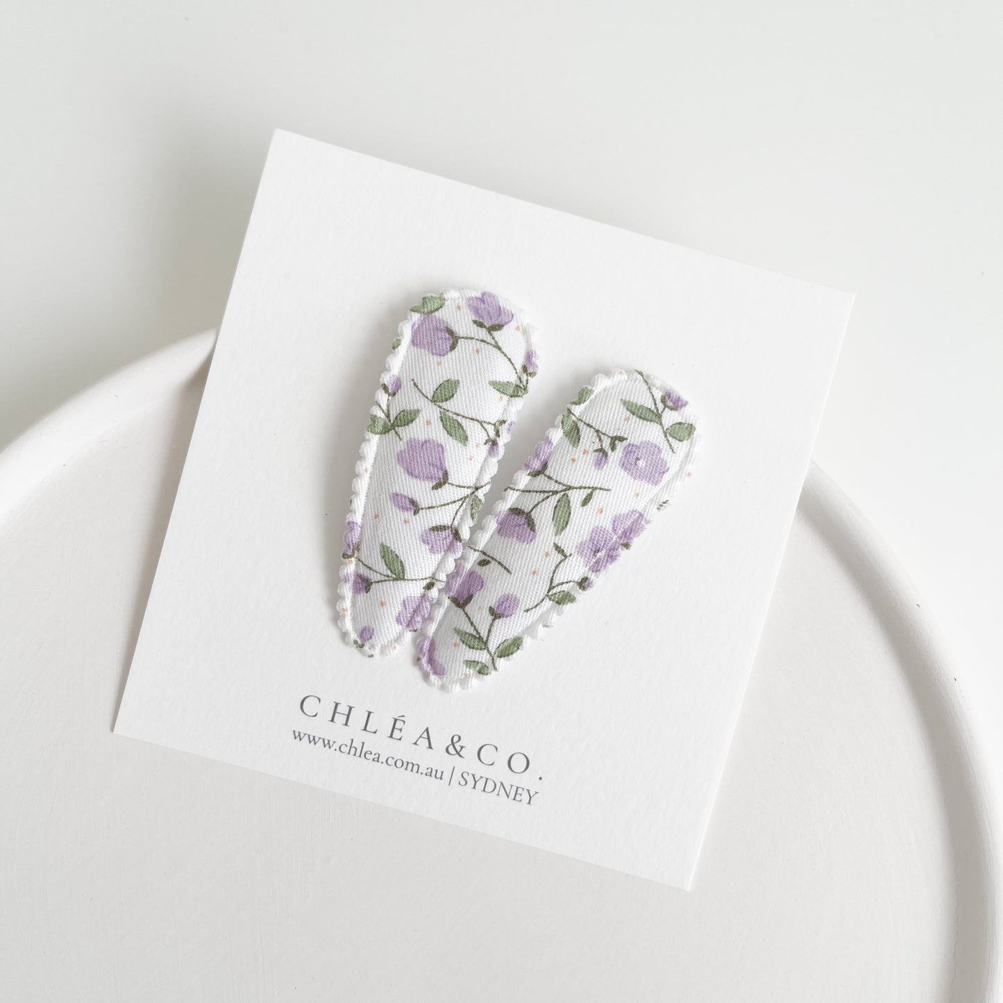 Layla Fabric Covered Snap Clip