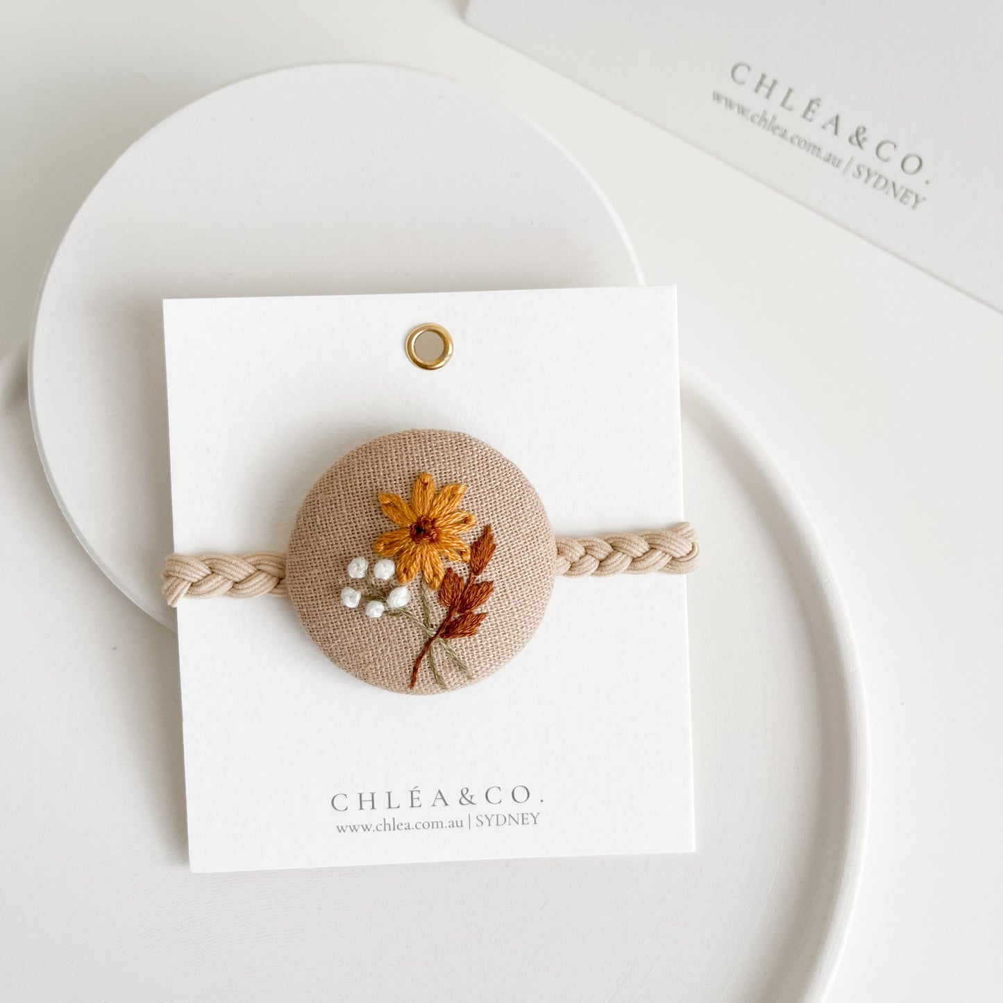 Embroidered Hair Ties | Autumn