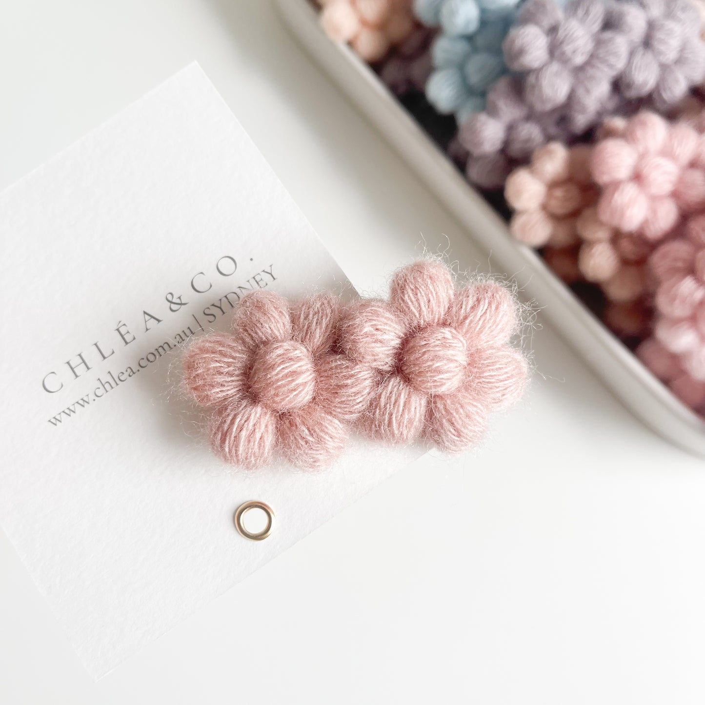 Daisy Dove Crochet Hair Clip