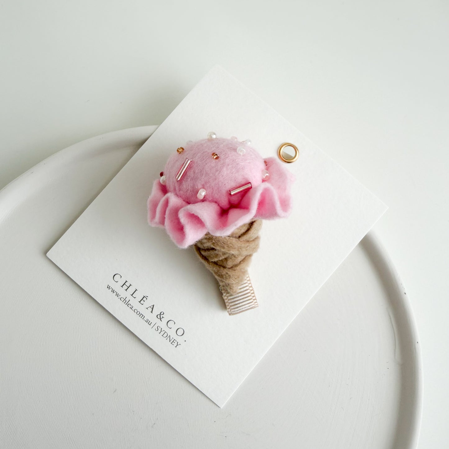 Sundae Felt Clip