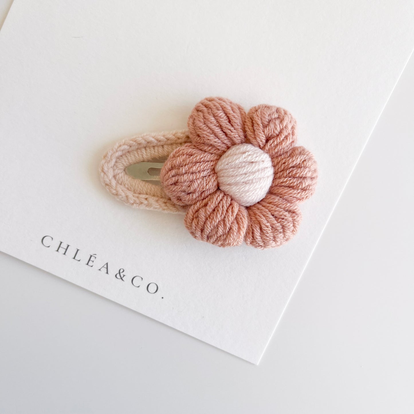 Big Daisy Crochet Clip