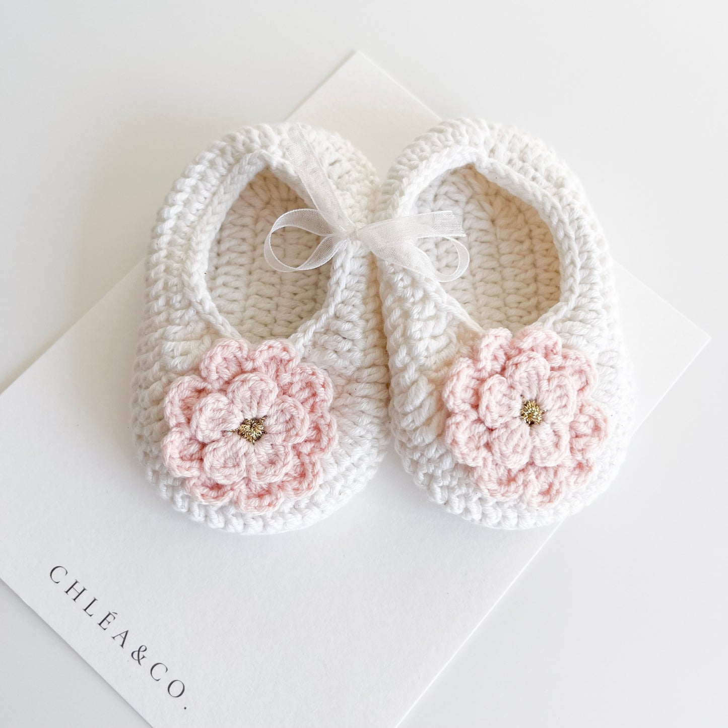 Crochet Flower Baby First Shoes