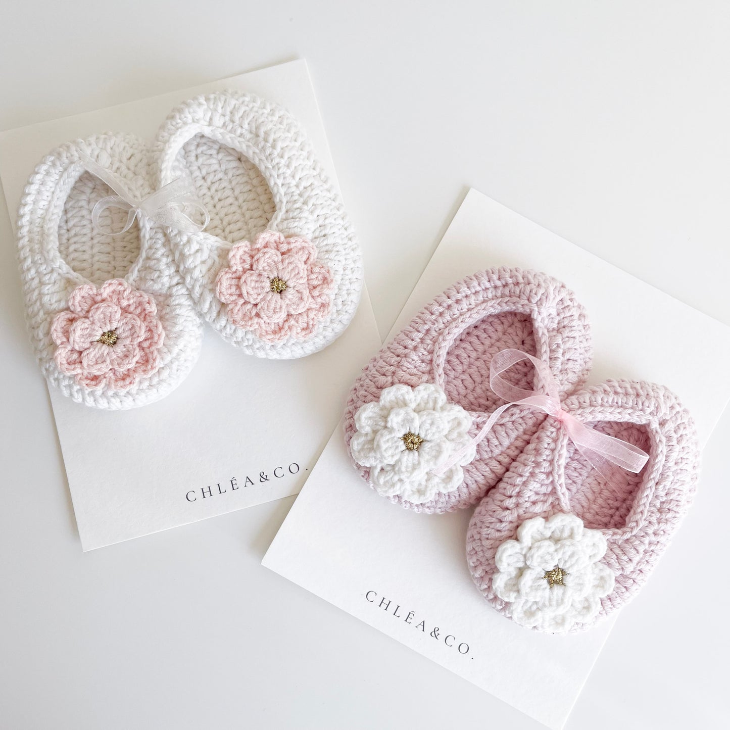 Crochet Flower Baby First Shoes