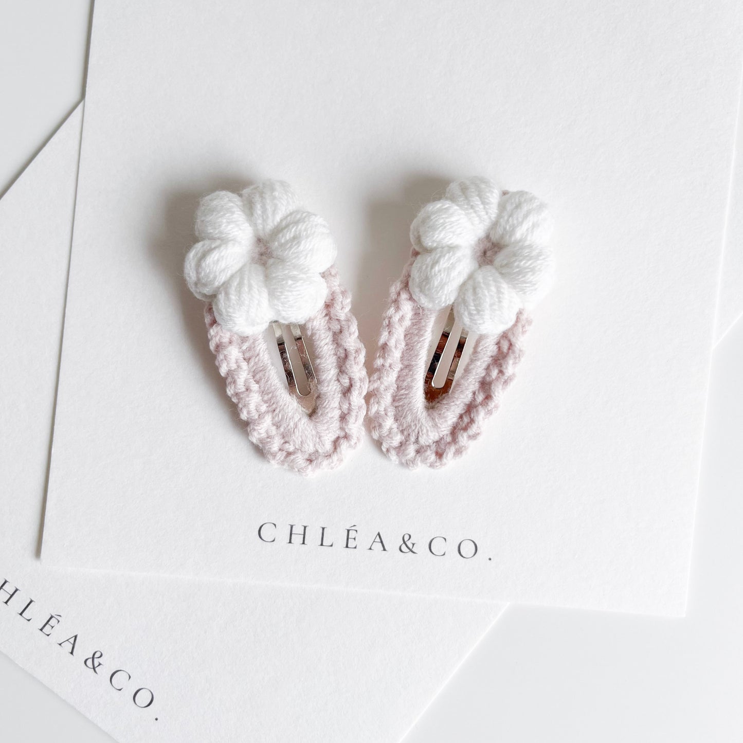 Set of 2 Periwinkle Crochet Clips