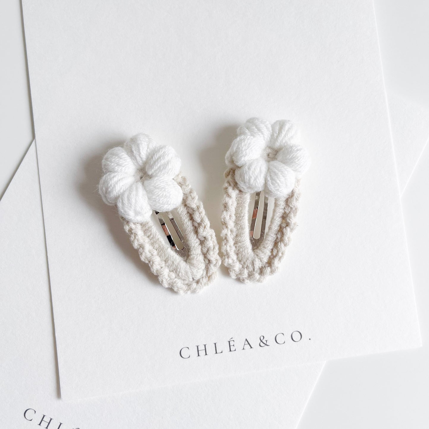 Set of 2 Periwinkle Crochet Clips