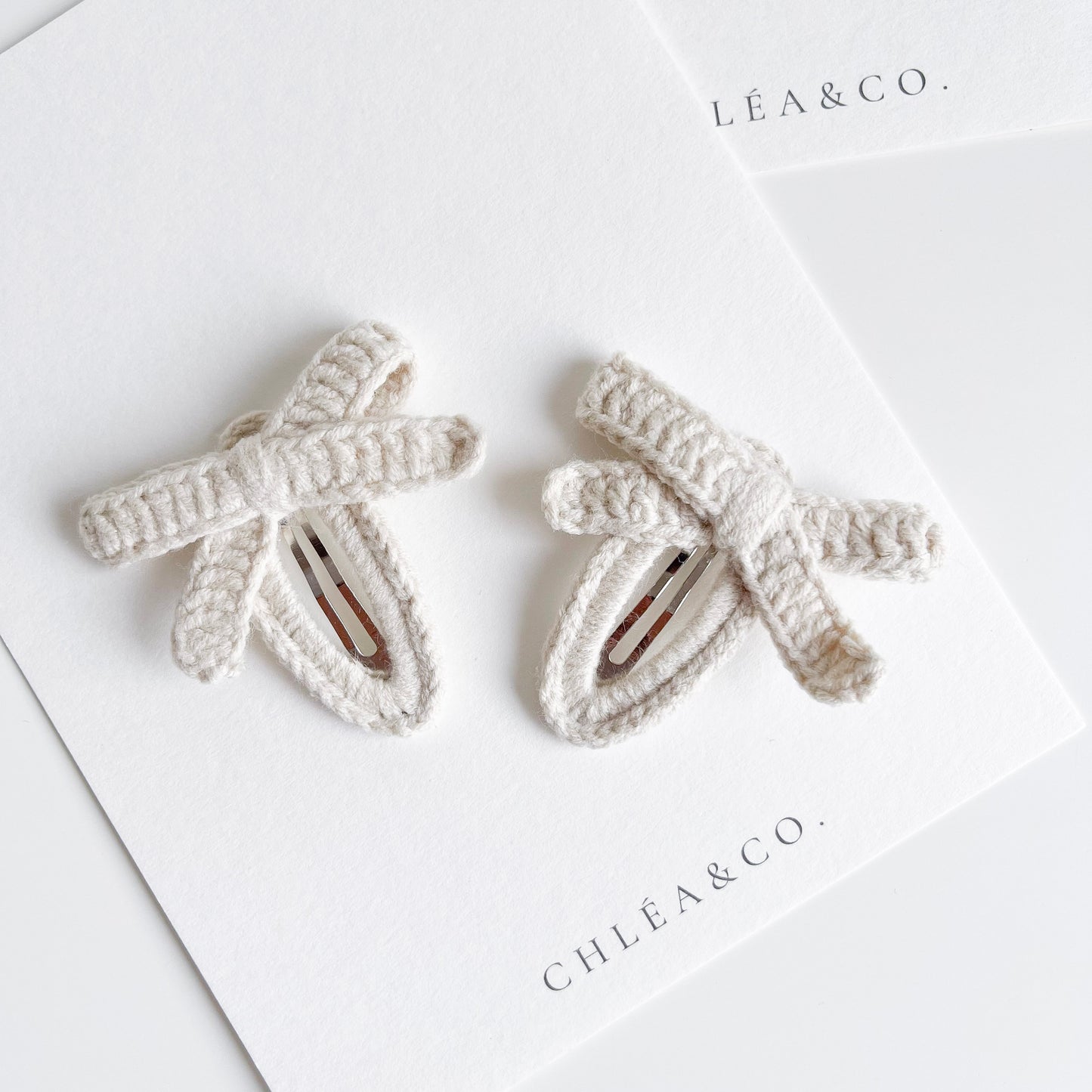 Set of 2 Liana Crochet Bow Clips