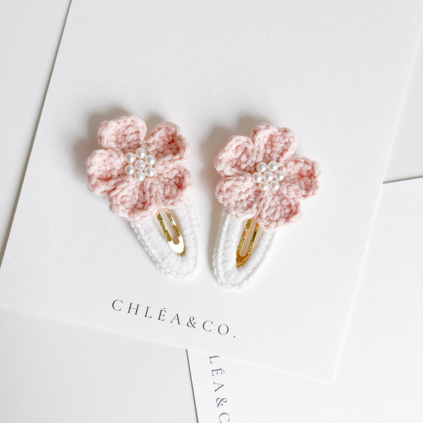Set of 2 Fleur Crochet Clips