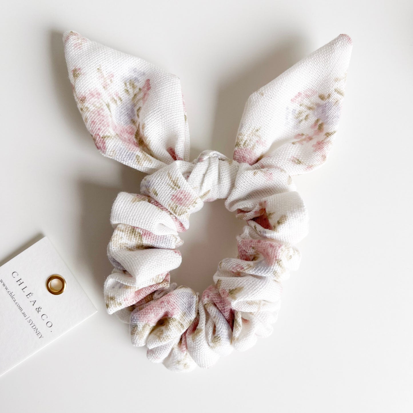 Pink Cottage Floral Scrunchies