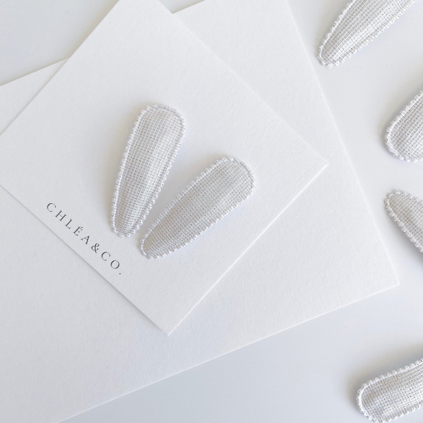 Alina Fabric Covered Snap Clip - Chléa & Co.