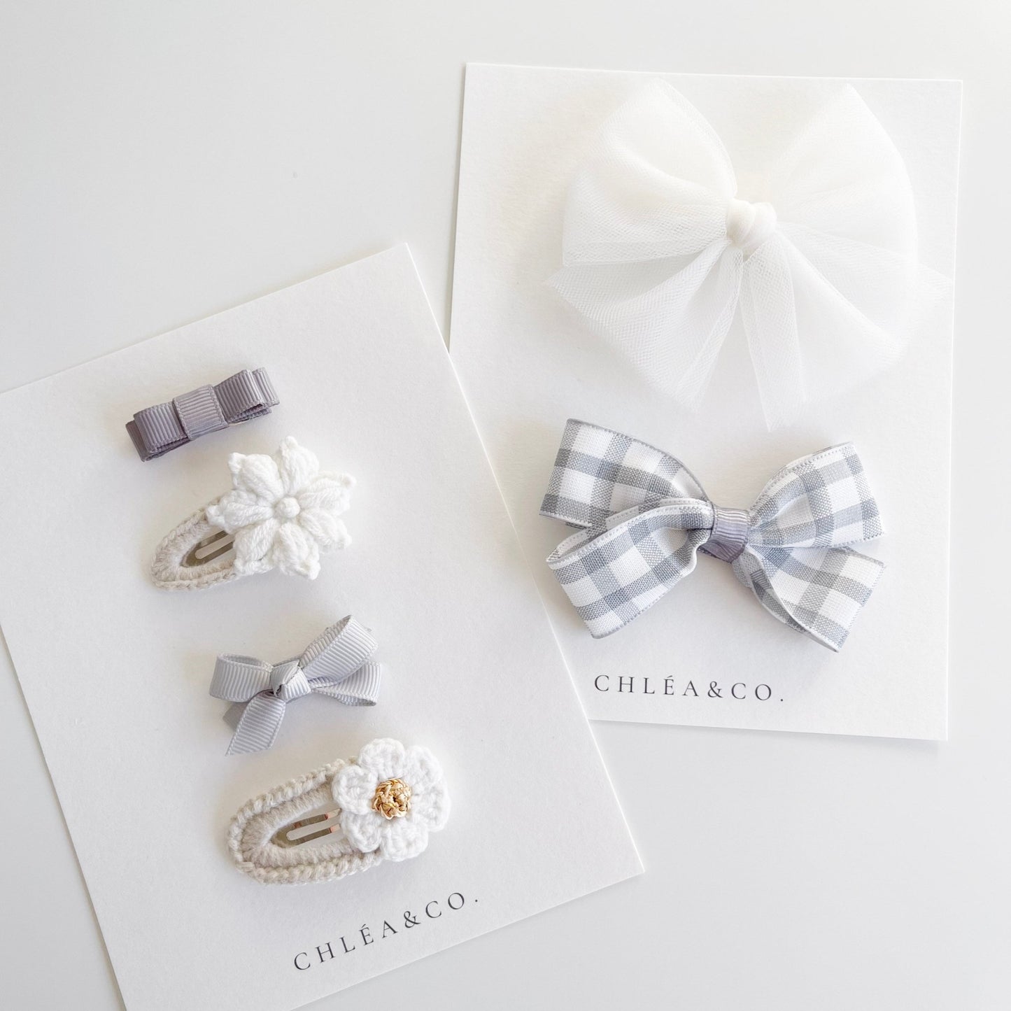 Ashley Grey Hair Clip Set - Chléa & Co.