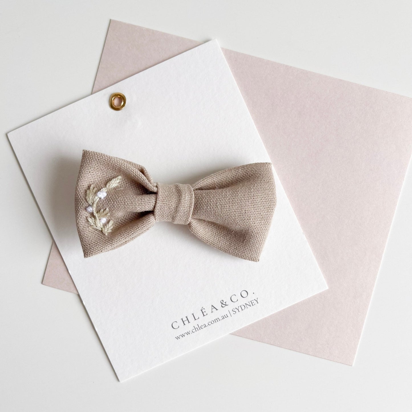 Cecily | Vintage Embroidered Bow - Chléa & Co.