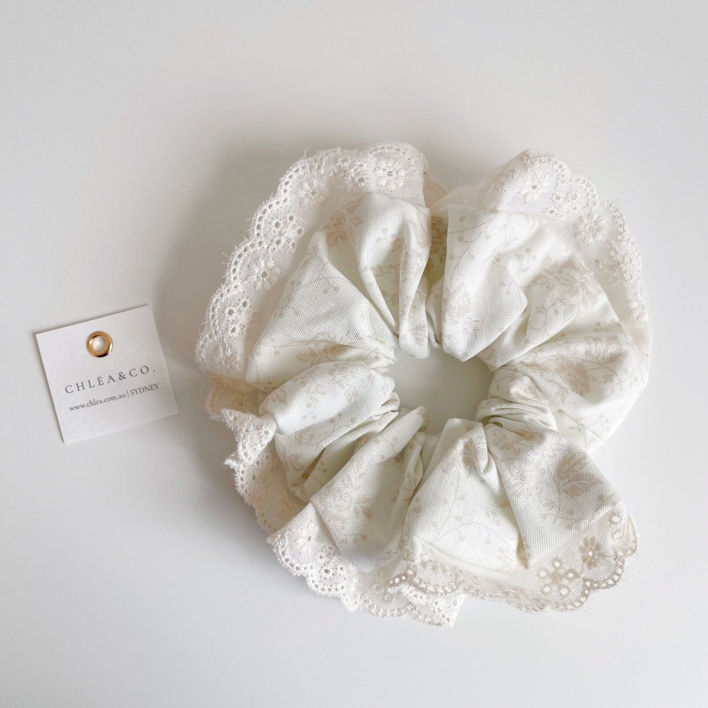 Elena Floral Scrunchie - Chléa & Co.