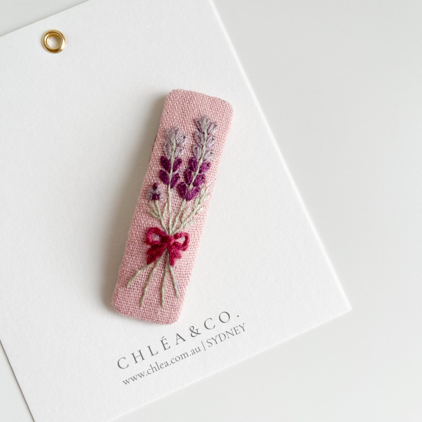 Four Season Flower Embroidered Hair Clip - Chléa & Co.