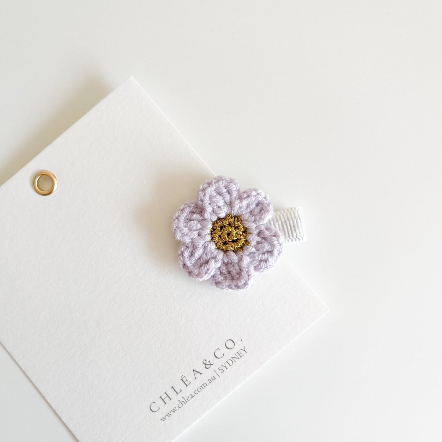 Petite Cherry Blossom Crochet Clip - Chléa & Co.