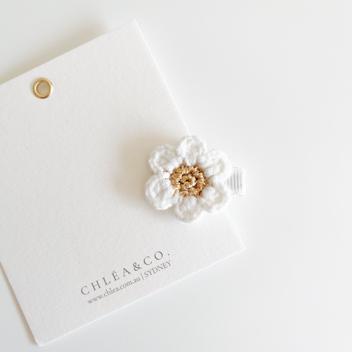Petite Cherry Blossom Crochet Clip - Chléa & Co.