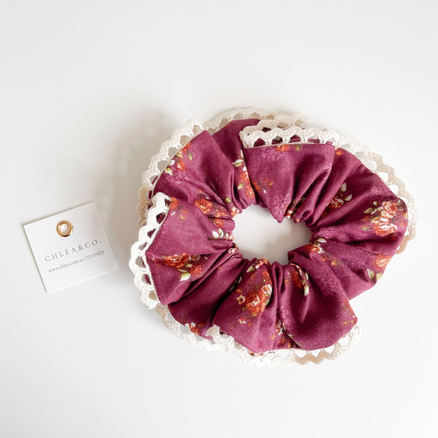 Rose Petal Floral Scrunchie - Chléa & Co.