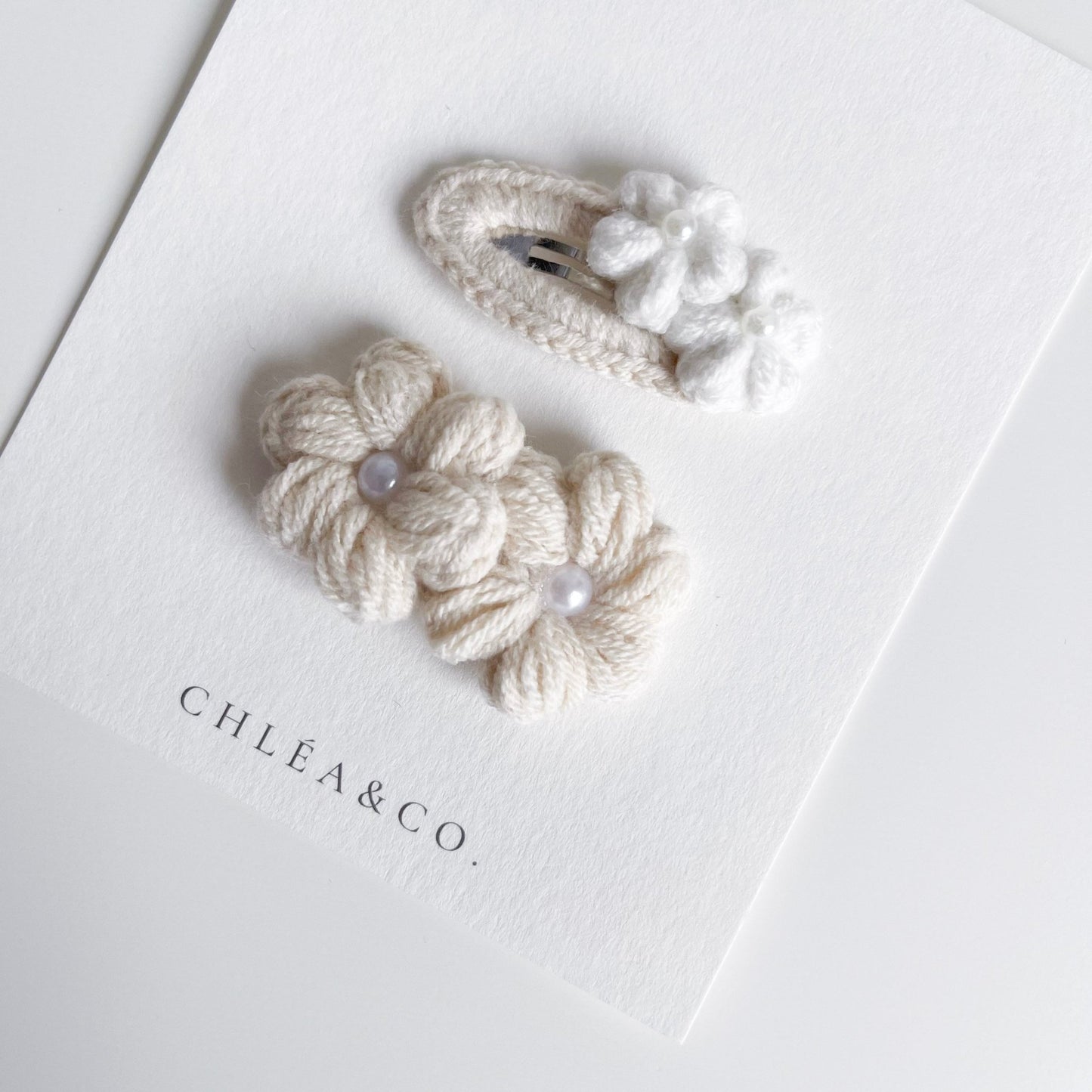 Set of 2 Mini Periwinkle Crochet Clips - Chléa & Co.