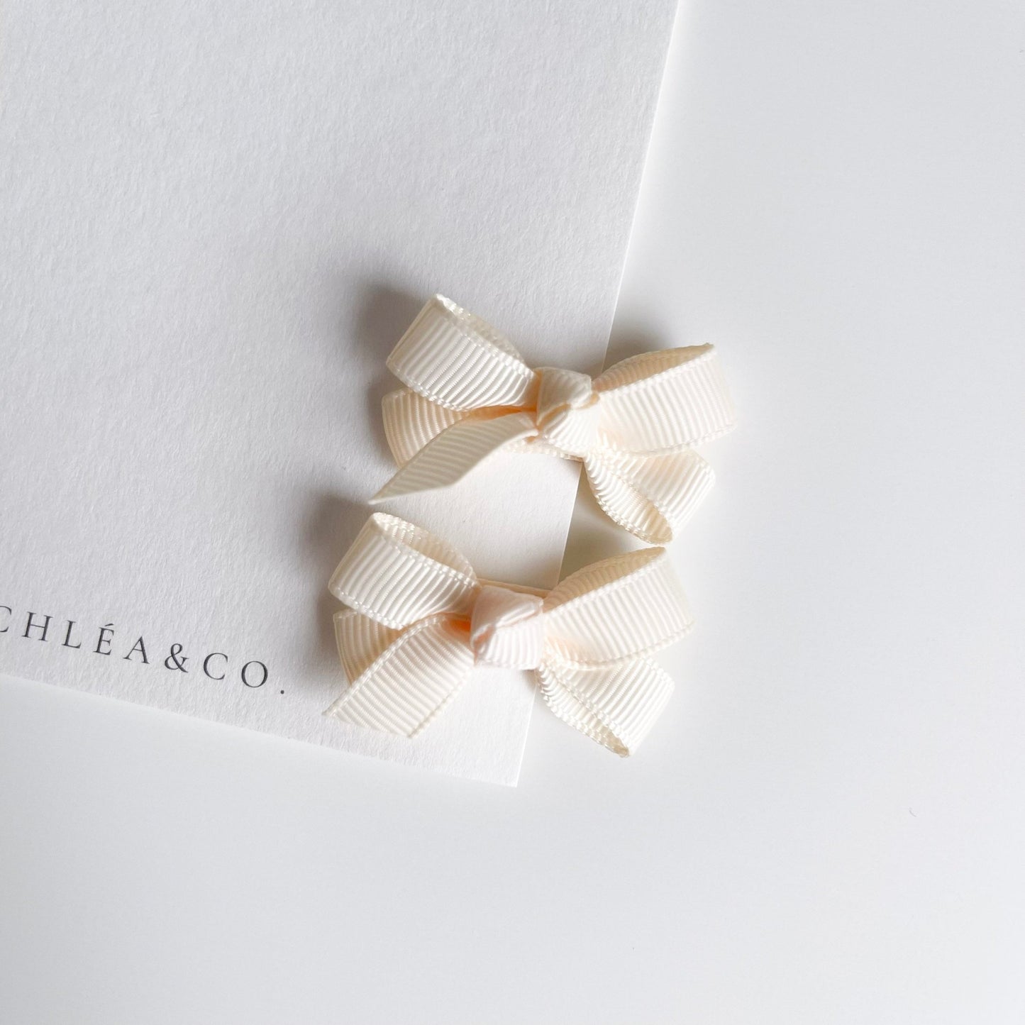 Set of 2 Petite Ribbon Bows - Chléa & Co.