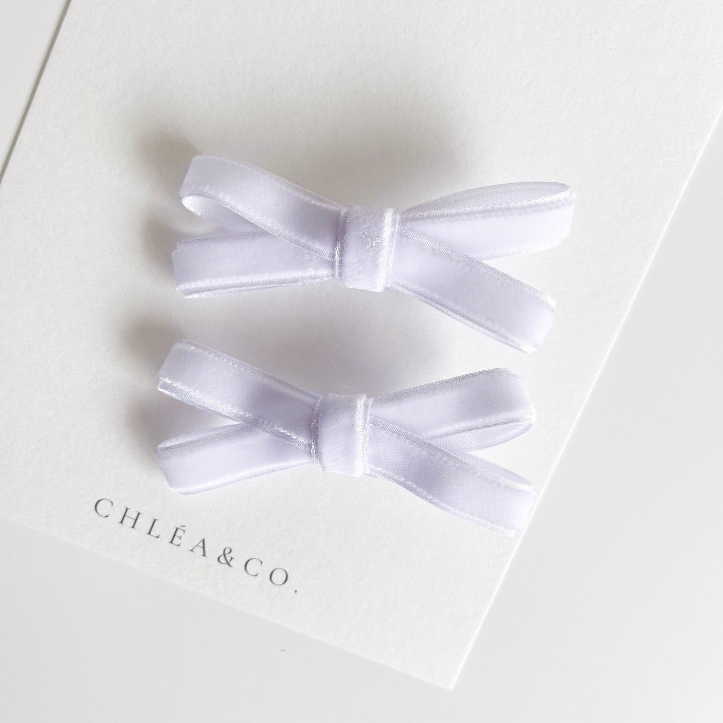 Set of 2 Velvet Bow Clips - Chléa & Co.