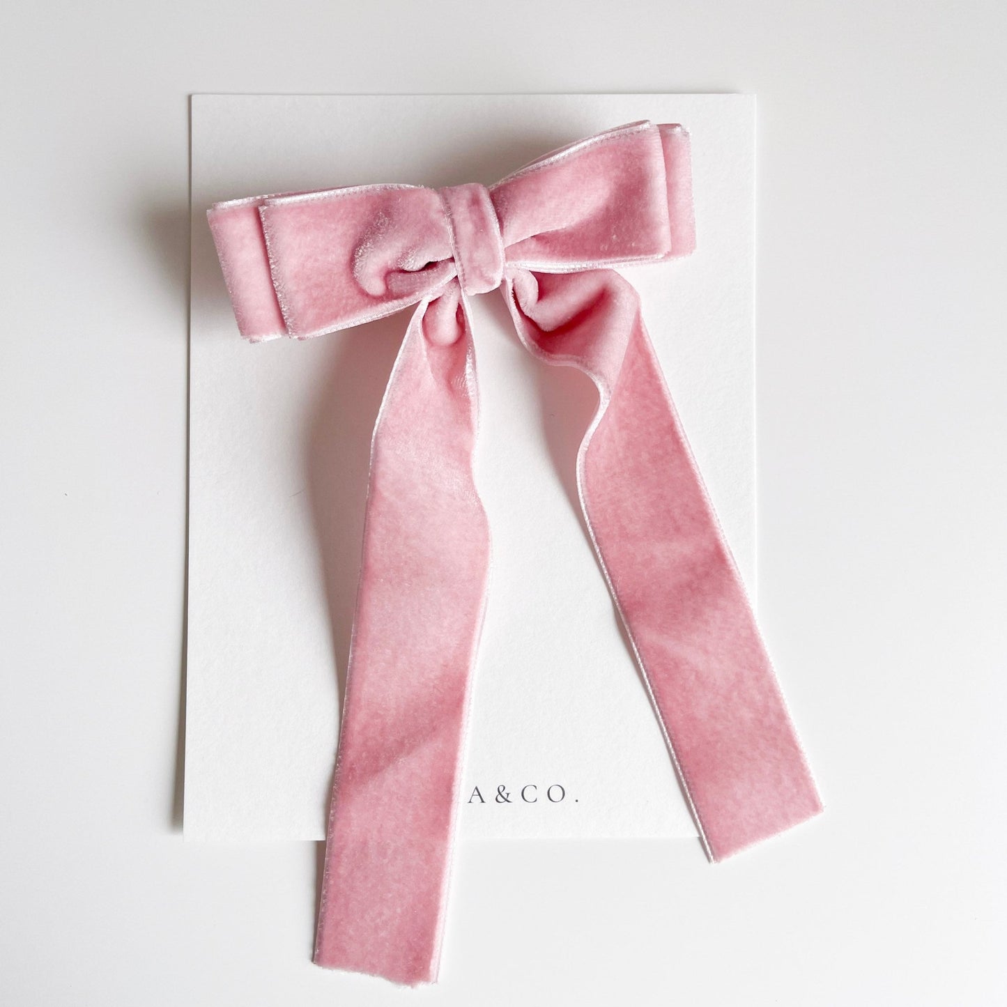 Velvet Long Tail Bow - Chléa & Co.