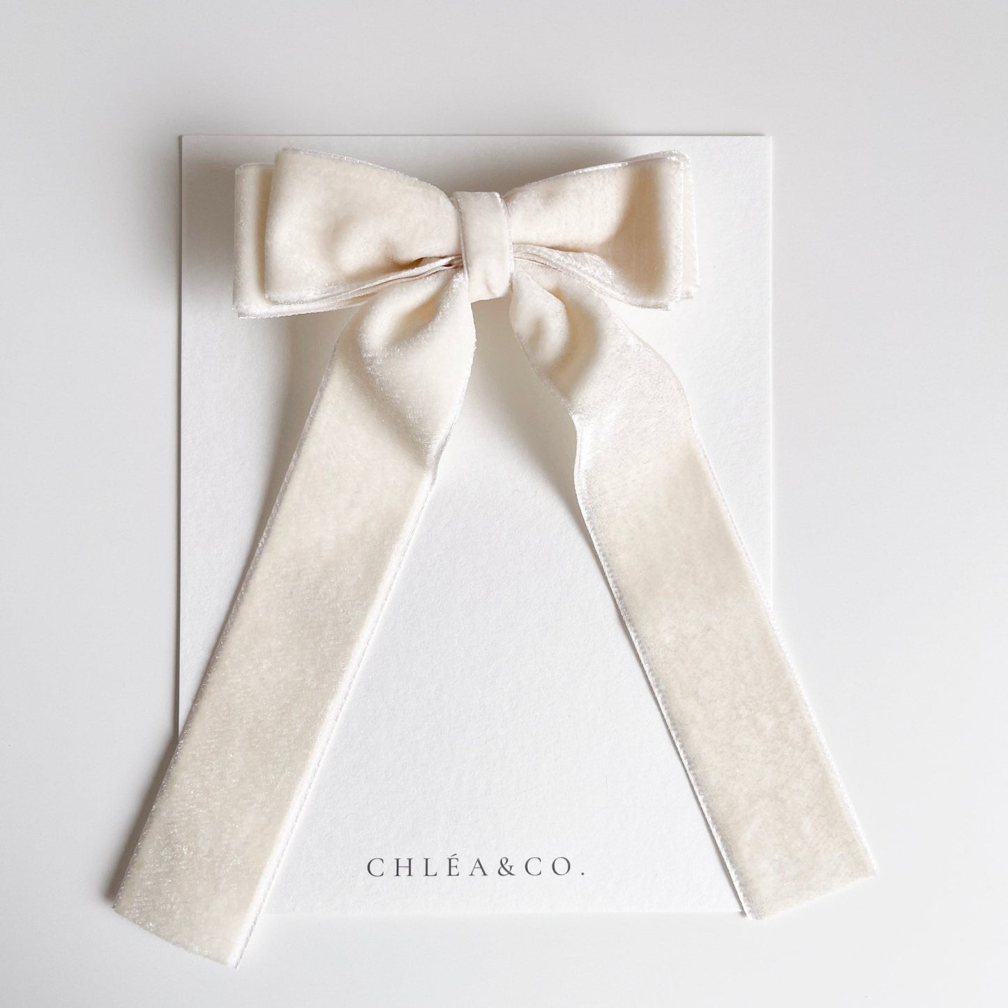 Velvet Long Tail Bow - Chléa & Co.