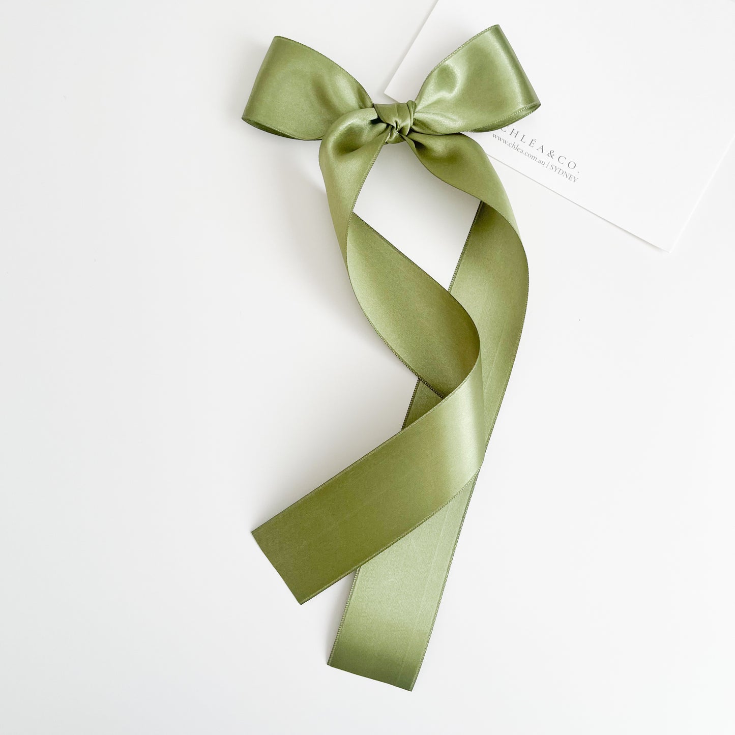 Signature Satin Long Tail Bow | Large