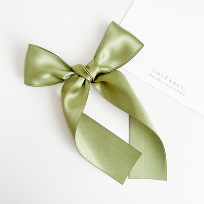 Signature Satin Long Tail Bow |  Petite XL