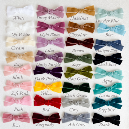 Sunday Velvet Bow Clip | 32 Colours