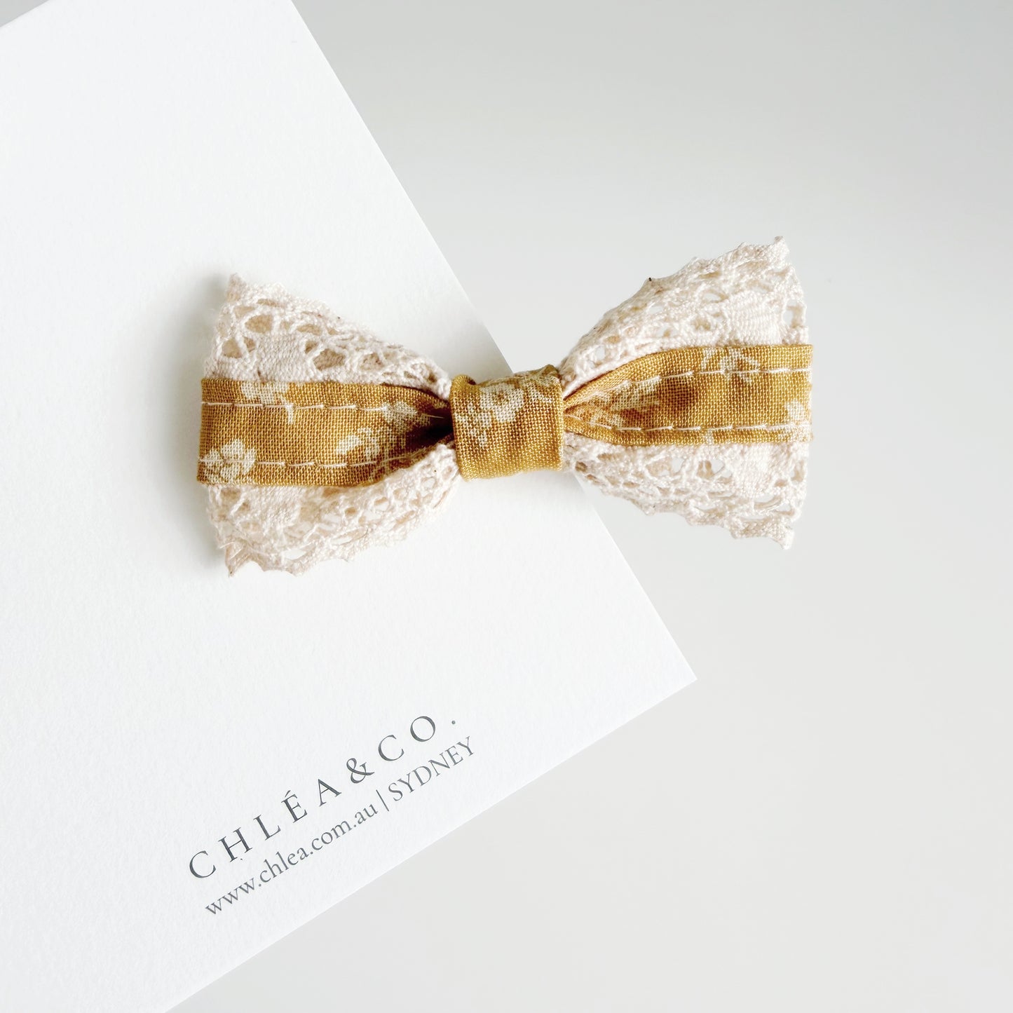 Teatime Floral Bows | Mustard