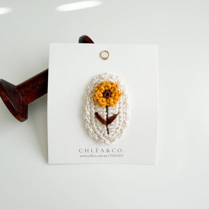 Vintage Flower Crochet Clip