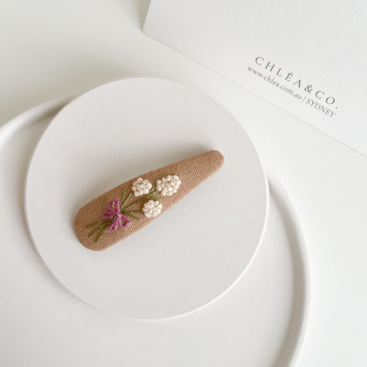 Meadow Bouquet | Flower Embroidered Hair Clip