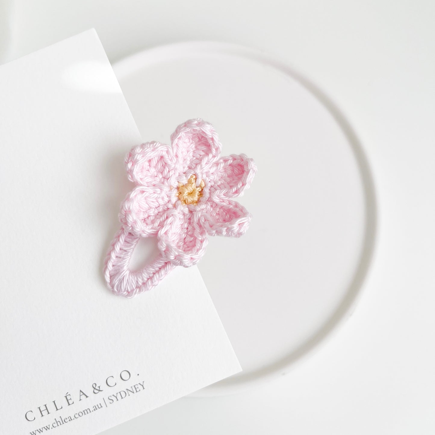 Primrose Petal Crochet Hair Clip