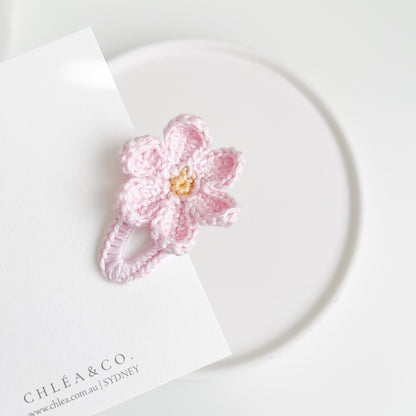Primrose Petal Crochet Hair Clip