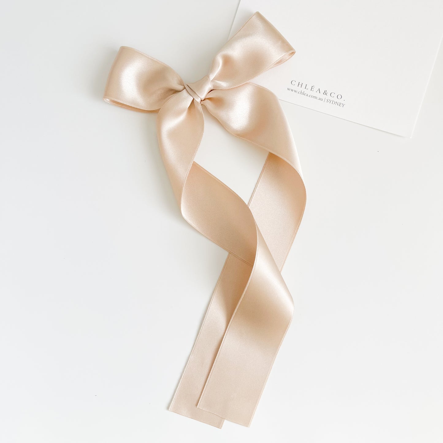 Signature Satin Long Tail Bow | Large