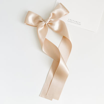 Signature Satin Long Tail Bow | Large