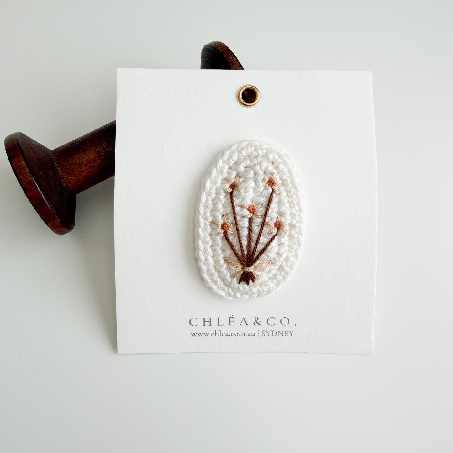 Vintage Flower Crochet Clip